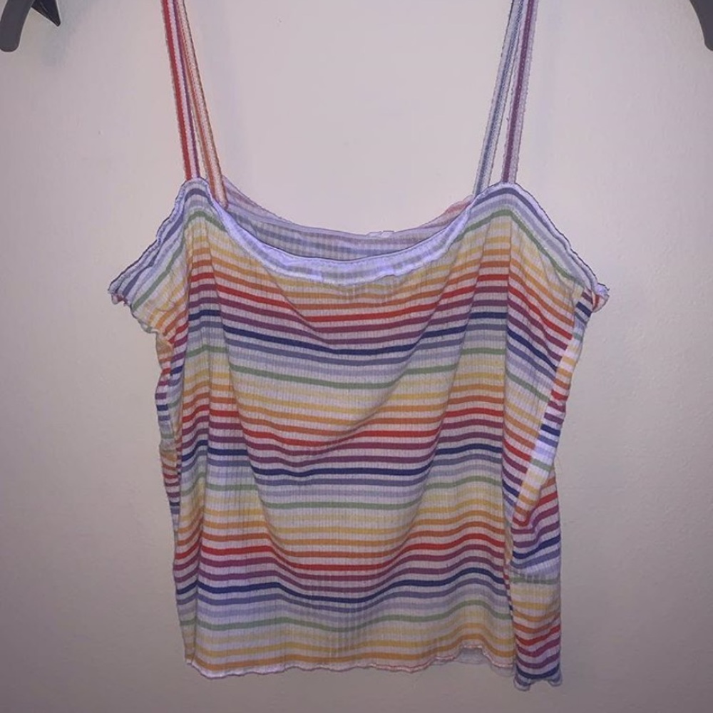 Rainbow Tank Crop Top
